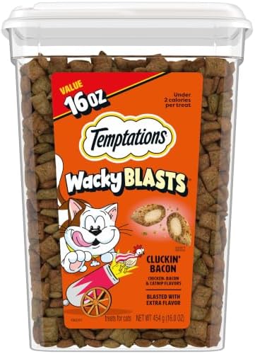 Temptations Wacky Blasts Cat Treats, Cluckin' Bacon Flavor, 16 oz