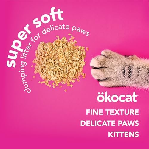ökocat Super Soft Natural Wood Clumping Cat Litter, Odor Control, 22 Lbs