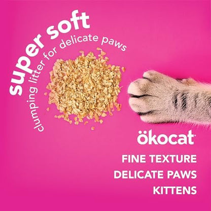 ökocat Super Soft Natural Wood Clumping Cat Litter, Odor Control, 22 Lbs