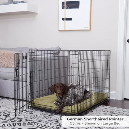 Happy Hounds Cooper Deluxe Reversible Crate Pad - Large - Moss