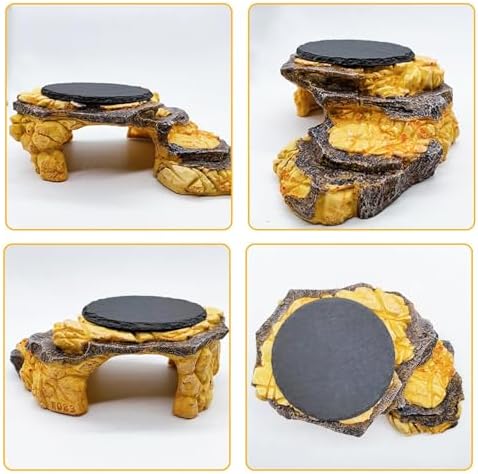 Reptile Basking Platform Gecko Hide Juvenile Beared Dragon Tank Accessories