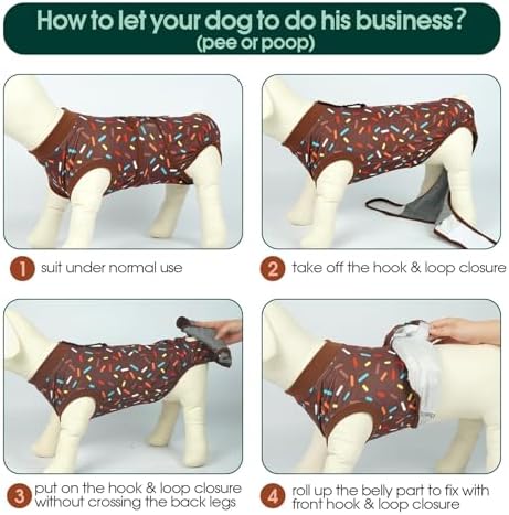 Kuoser Recovery Suit for Dogs After Surgery, Female Dog Onesie for Surgery