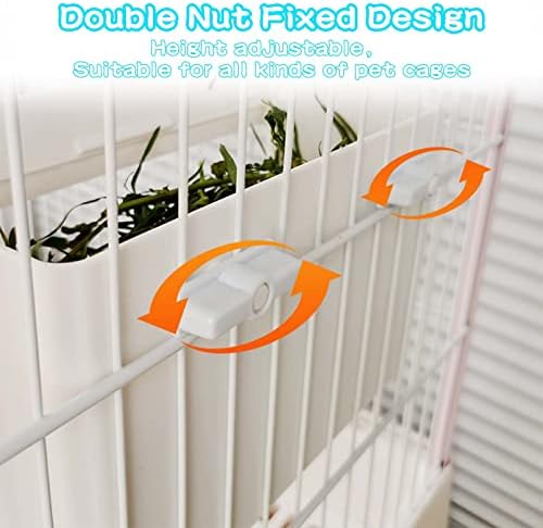kathson Rabbit Hay Feeder Bunny Food Dispenser Alfalfa Grass Manger Holder Less Wasted for Guinea Pig Chinchilla Ferret