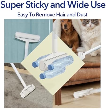 Large Lint Roller for Furniture, 9.45'' Rollers for Floor, 360 Sheets
