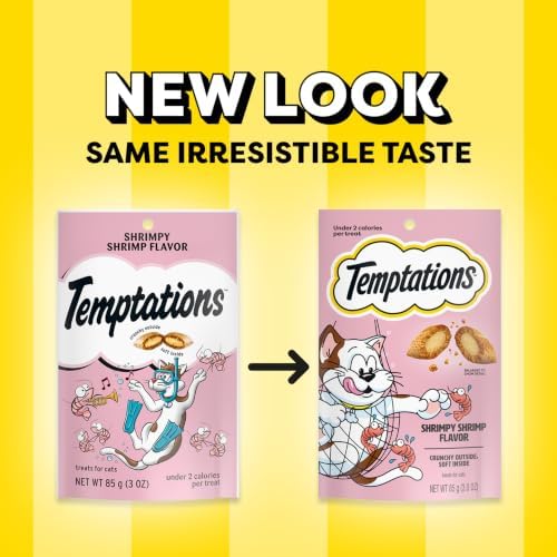 Temptations Classic Crunchy Cat Treats, Shrimpy Shrimp, 3 oz, 12 pk