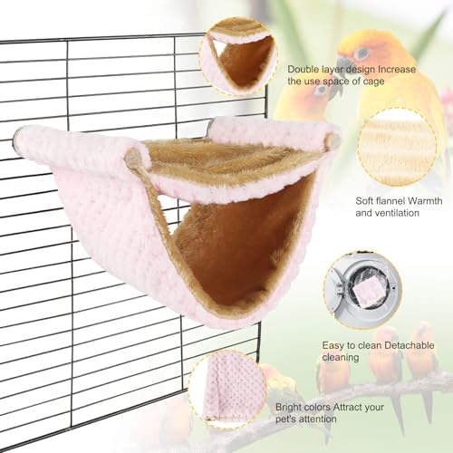 BWOGUE Bird Nest Bed Hanging Hammock, Parakeet Bed for Cage, Cockatiel Bed