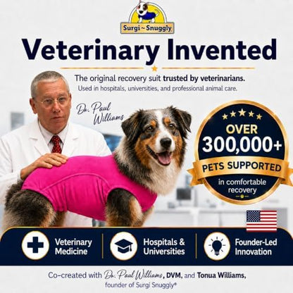 Surgi Snuggly Dog Surgery Recovery Suit, Cone Alternative, Spay/Neuter ML