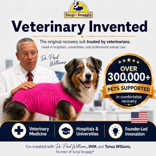 Surgi Snuggly Dog Surgery Recovery Suit, Cone Alternative, Spay/Neuter ML