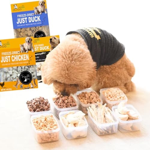 Freeze Dried Super Booster Duck Bites for Dogs & Cats - Grain-Free, Protein-Packed Training Treats, Great Food Topper for Picky Eaters & Pets with Allergies (5.1 oz (~145g), JUST DUCK (Large Pack))
