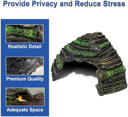 Reptile Hide Cave and Aquarium Tank Accessories Decorations
