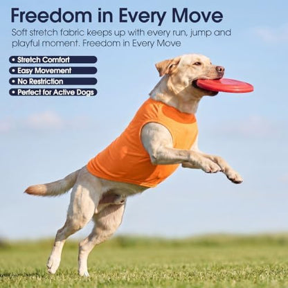 IECOii 2 Pack Dog Surgery Recovery Shirt Sleeveless Lightweight Dog Tshirt
