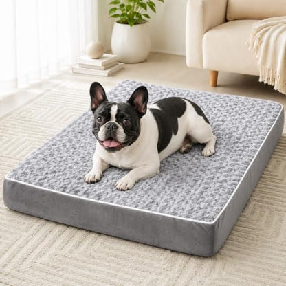 WNPETHOME Orthopedic Washable Dog Beds Medium Sized Dog to Sleep Cozy, Grey