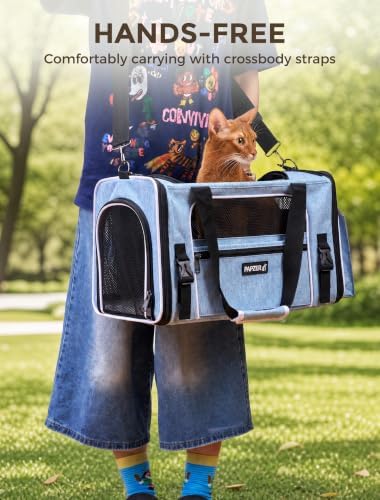 Soft Sided Pet Carrier, Travel Friendly, Small to Medium Cats 15 lbs