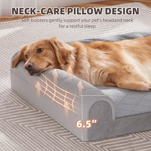 Simple Trending Orthopedic Large Dog Bed, Waterproof Pet Bed, 36x27 Inch