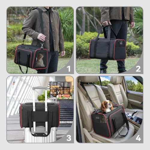 Petsfit Medium Expandable Cat Carrier for Air Travel, Up to 13 lb