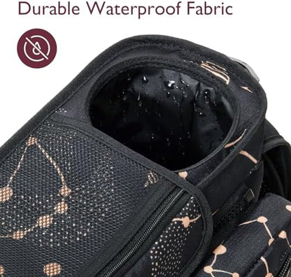 Momcozy Universal Baby Stroller Organizer, 2 Insulated Cup Holder, Detachable Zippered Pocket, Adjustable Shoulder Strap, Large capacity for baby essentials, Compact Design Fits Any Strollers