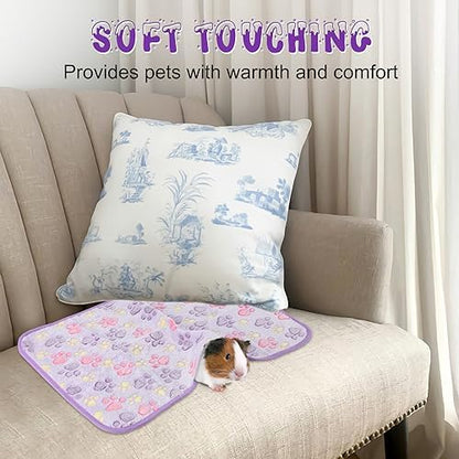 YUEPET 6 Pack Waterproof Guinea Pig Blankets, Fleece Cage Liners, SM