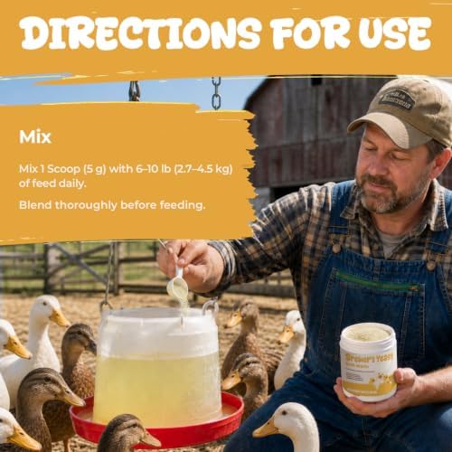 Brewer’s Yeast Nutrition for Ducks & Chickens, Niacin Supplement for Growth