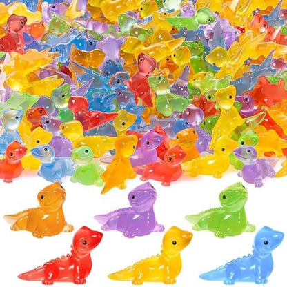 144PCS Luminous Mini Resin Lizards Tiny Lizards for Micro Moss Landscape