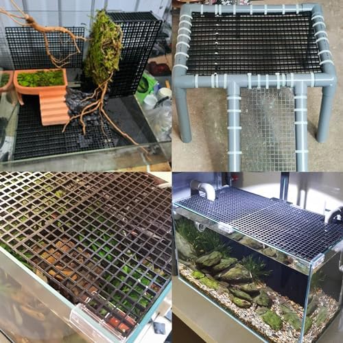 24 Pcs Aquarium Fish Tank Divider Plastic Egg Crate, L