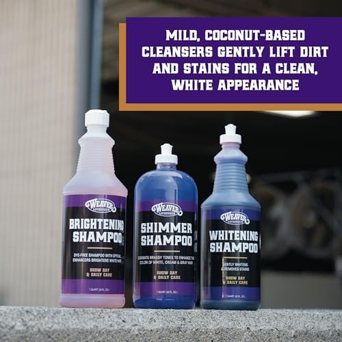 Weaver Livestock Whitening Shampoo for Horses, Pigs, Cattle, Gentle, and Effective Coconut-Based Hide, Hair, and Shampoo, Daily Use, Cattle Show Supplies