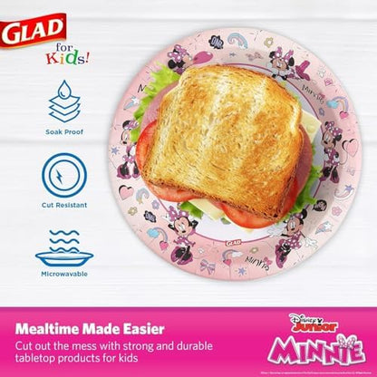 Glad for Kids Disney Minnie Mouse Paper Plates, Pink, 8.5 in, 40 Ct, 8-Pk