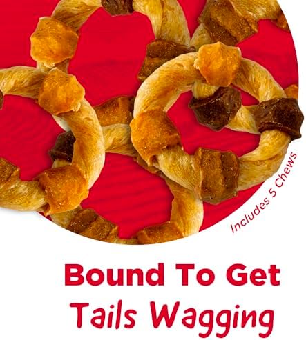 Country Kitchen Rawhide Free Kabob Rings Dog Chews, Made with Real Chicken, Beef, Pork, and Duck, 5 Count (Pack of 2)