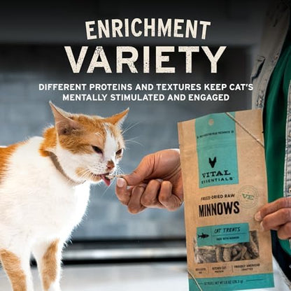 Vital Essentials Freeze Dried Cat Treats, Ahi Tuna Bites, 1.1 oz Bag