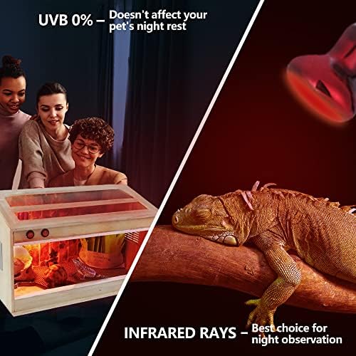 LUCKY HERP 75W Reptile Heat Lamp Bulbs 2 Pack, Reptiles & Amphibians Infrared Basking Spot Lamp, Heat Light Bulb for Turtle, Bearded Dragon, Lizard