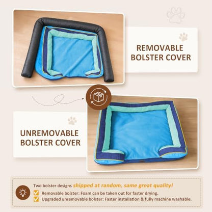 Comfort Expression Orthopedic Dog Bed for Extra Large Dogs with Bolster