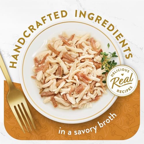 Fancy Feast Purina Appetizers Lickable Grain Free Cat Food Topper White Meat Chicken and Shredded Beef Appetizer - 1.1 oz. Trays,(Pack of 20)