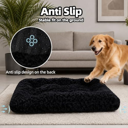 Dog Bed Large Size, Plush Washable Pet Bed Mat, Dog Crate Bed 35"x23"