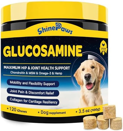 Glucosamine for Dogs, Joint Supplement, Freeze Dried, 120 Chews