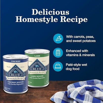 Blue Buffalo Homestyle Recipe Variety Pack Wet Dog Food, 12.5 oz, 6 ct