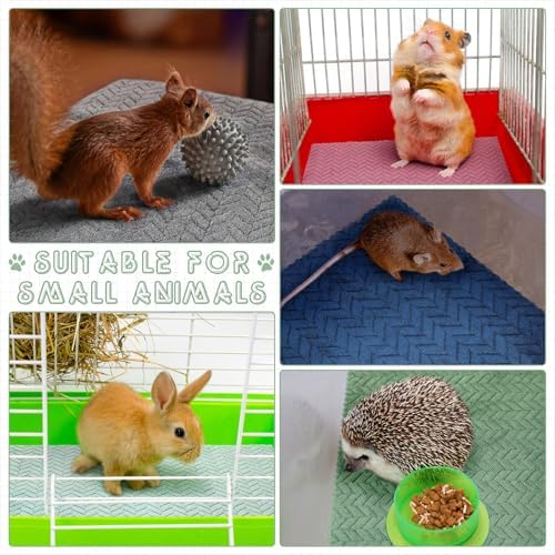 VitalCozy 10Pcs Guinea Pig Cage Liner Washable, Wheat, 18x24 Inch, Colorful