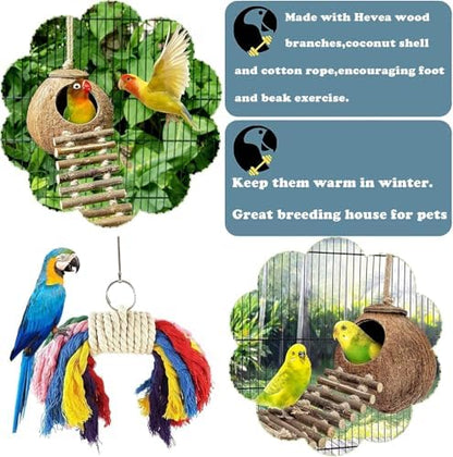 16 Pack Bird Toys for Cockatiel Parrots Parakeet Budgie Conures