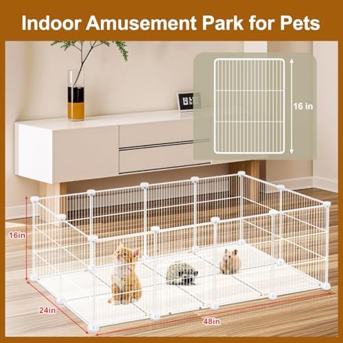 VISCOO 20 Panels Small Animal Playpen, Pet Playpen, Guinea Pigs Cages