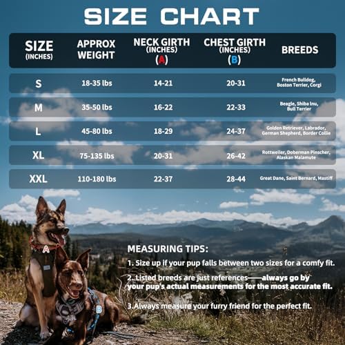 Auroth Tactical Dog Harness for Small Medium Dogs No Pull Adjustable Pet Harness Reflective K9 Working Training Easy Control Pet Vest Military Service Dog Harnesses Black S