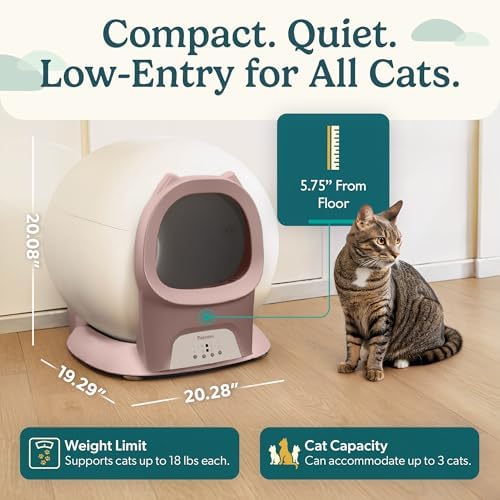 Petcove PurrTek Automatic Litter Box Self Cleaning 5GHz Wi-Fi, Odor Control