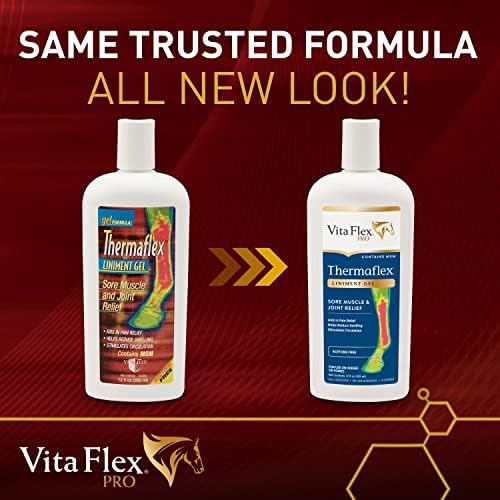 Vita Flex Thermaflex Liniment Gel, Muscle and Joint Relief in Horses 12 oz