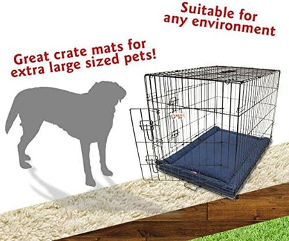 Majestic Pet 720570929999 Villa Crate Dog Bed Mat, Navy Blue, 48"