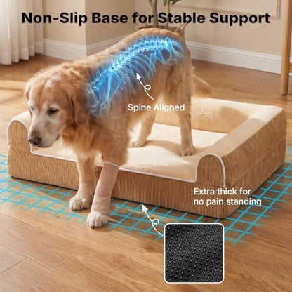 Veehoo Orthopedic Dog Bed for Medium Size Dogs, 5" Extra Thick Memory Foam