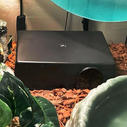 Hamiledyi Reptile Hide Box 4 Pcs Leopard Gecko Hide Snake Hideout Reptile Hides Cave Hideaway Ball Python Tank Accessories for Lizard, Corn Snake