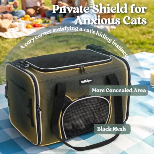 rabbitgoo Cat Carrier Soft with Safety Buckles, Sturdy Comfortable Pet Bag