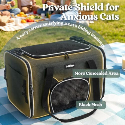 rabbitgoo Cat Carrier Soft with Safety Buckles, Sturdy Comfortable Pet Bag