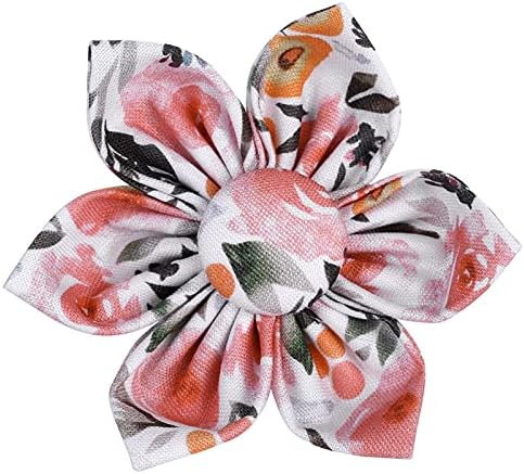 Elegant little tail Floral Girl Dog Collar for Female Dogs, Pet Collar Adjustable Dog Collars with Flower Gift for Medium Dogs