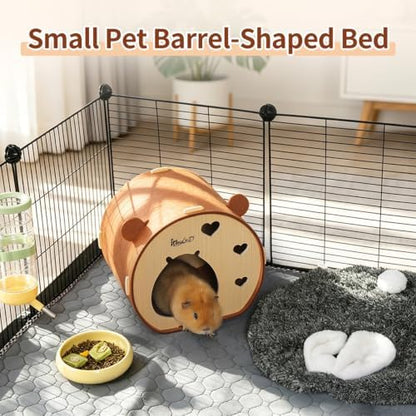 Wooden Guinea Pig Hideout Bunny House Rabbit Bed – Small Animal Habitat