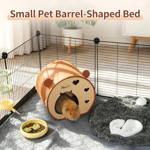 Wooden Guinea Pig Hideout Bunny House Rabbit Bed – Small Animal Habitat