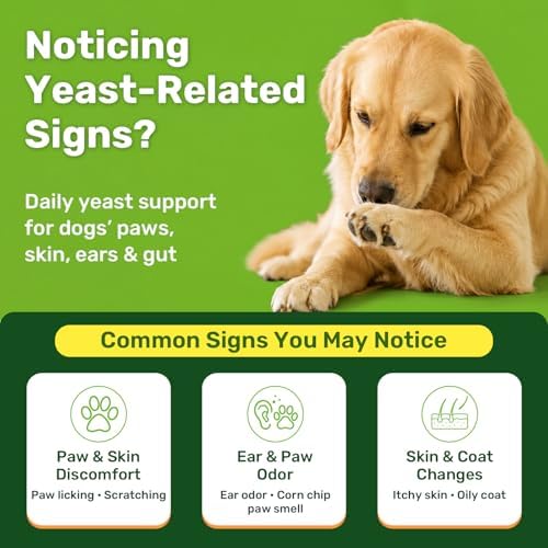 Puyrzoe Yeast Infection Treatment for Dogs, 200 Dog Yeast Treatment Chews