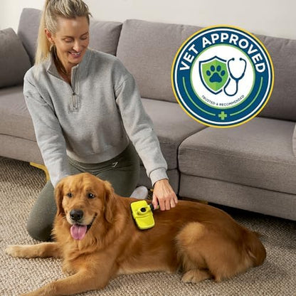 Deshedding Dog Brush for Shedding – Self Clean Cat Brush Deshedding & Grooming Tool for Long Haired and Short Haired Dogs, Slicker Brushes for Dogs, Skin-Friendly, Retractable Bristles, Easy to Clean